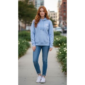 The North Face Circular Design Pullover Hoodie - Light Blue